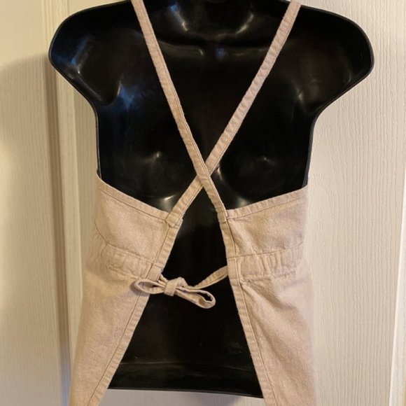 Simple Pleasures Linen Summer Rear Tie Crop Top - Picture 4 of 8